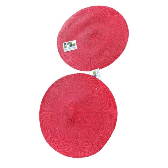 Set of 8 Fallani & Cohn 15" Paper Placemat Red, Sage, Blue, Cream New - Picture 2 of 7